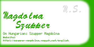 magdolna szupper business card